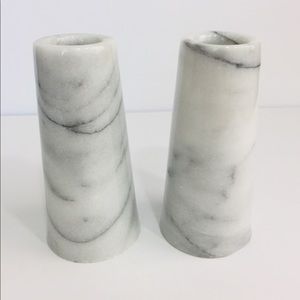 West Elm Tapered Marble Candle Holders